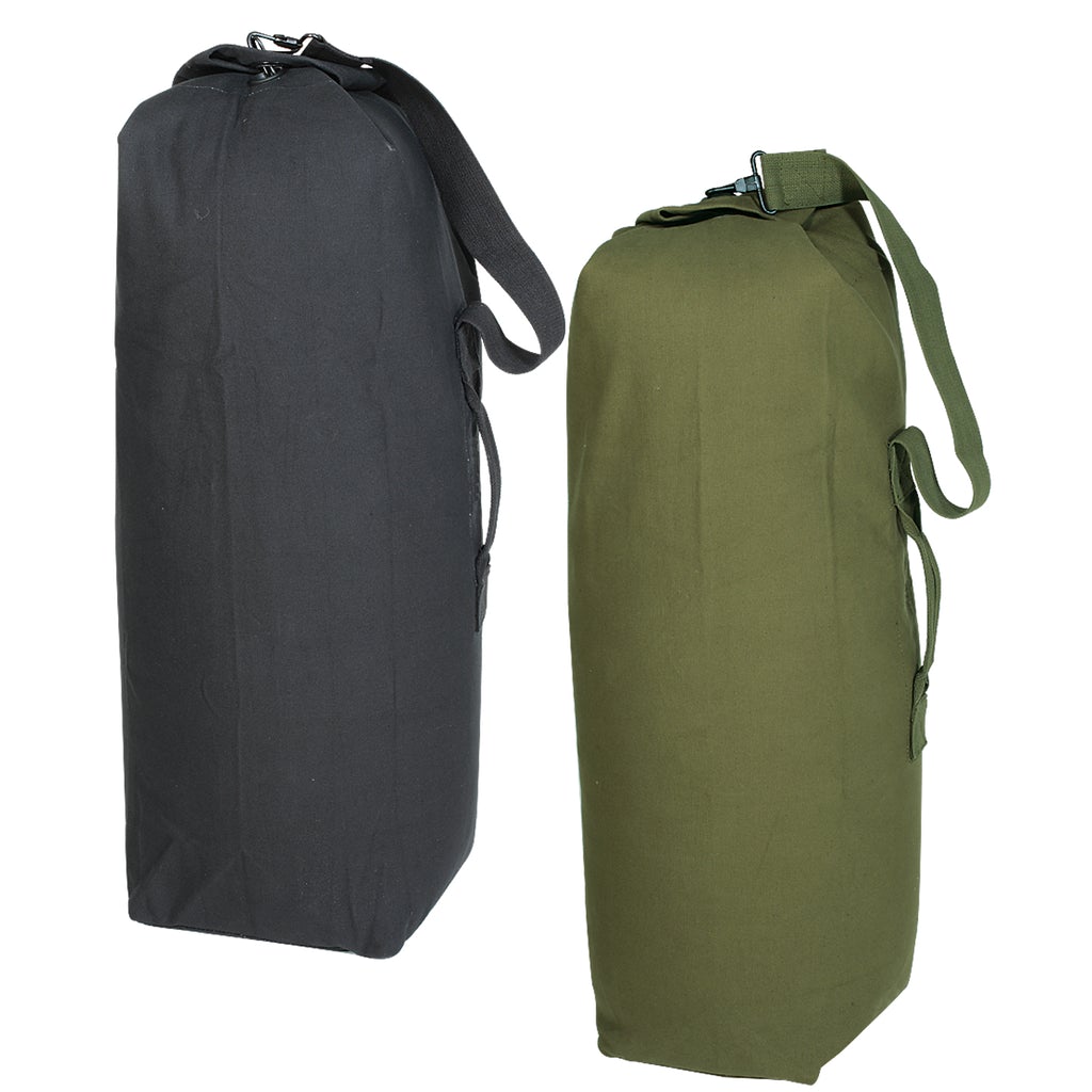 Military top load store duffle bag