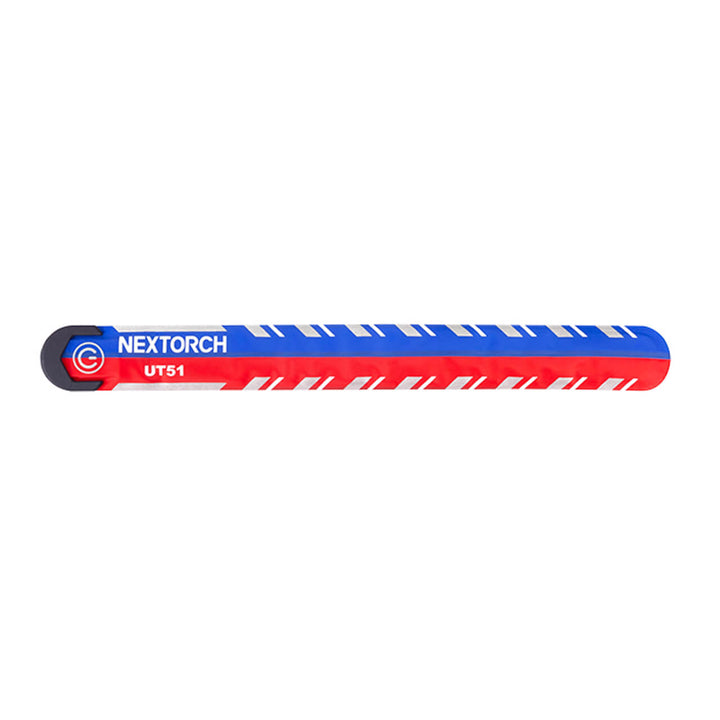 BRAZALETE DE SEÑALIZACIÓN NEXTORCH DE LUZ INTERMITENTE, CABLE USB TIPO C BLUE-RED