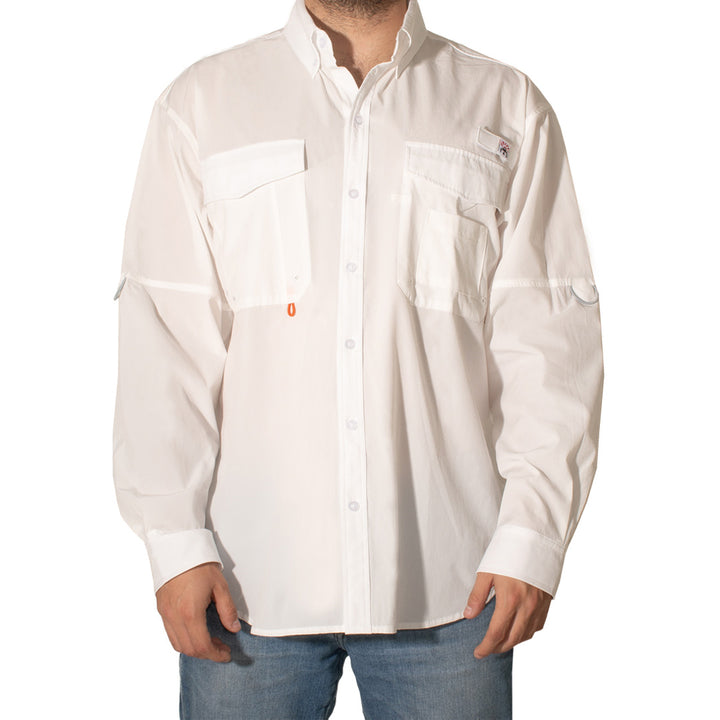 CAMISA FISHING WHITE MANGA LARGA