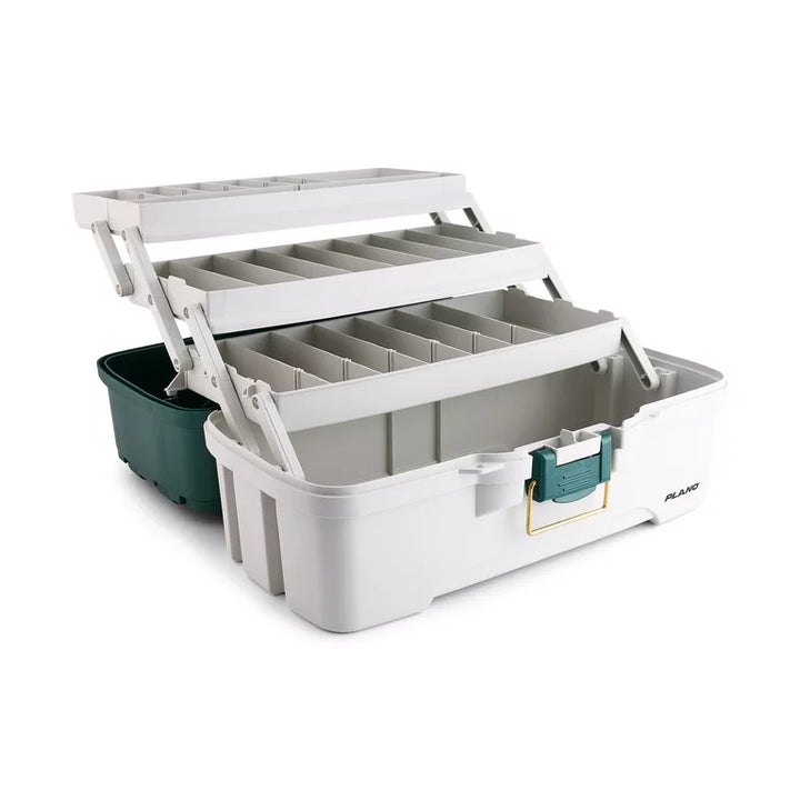 Caja de Pesca Three-Tray Tackle Box Green Metallic Off White