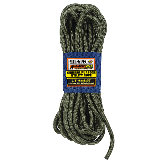 Cuerda 50 Ft. Nylon 3/8 (9MM) GREEN