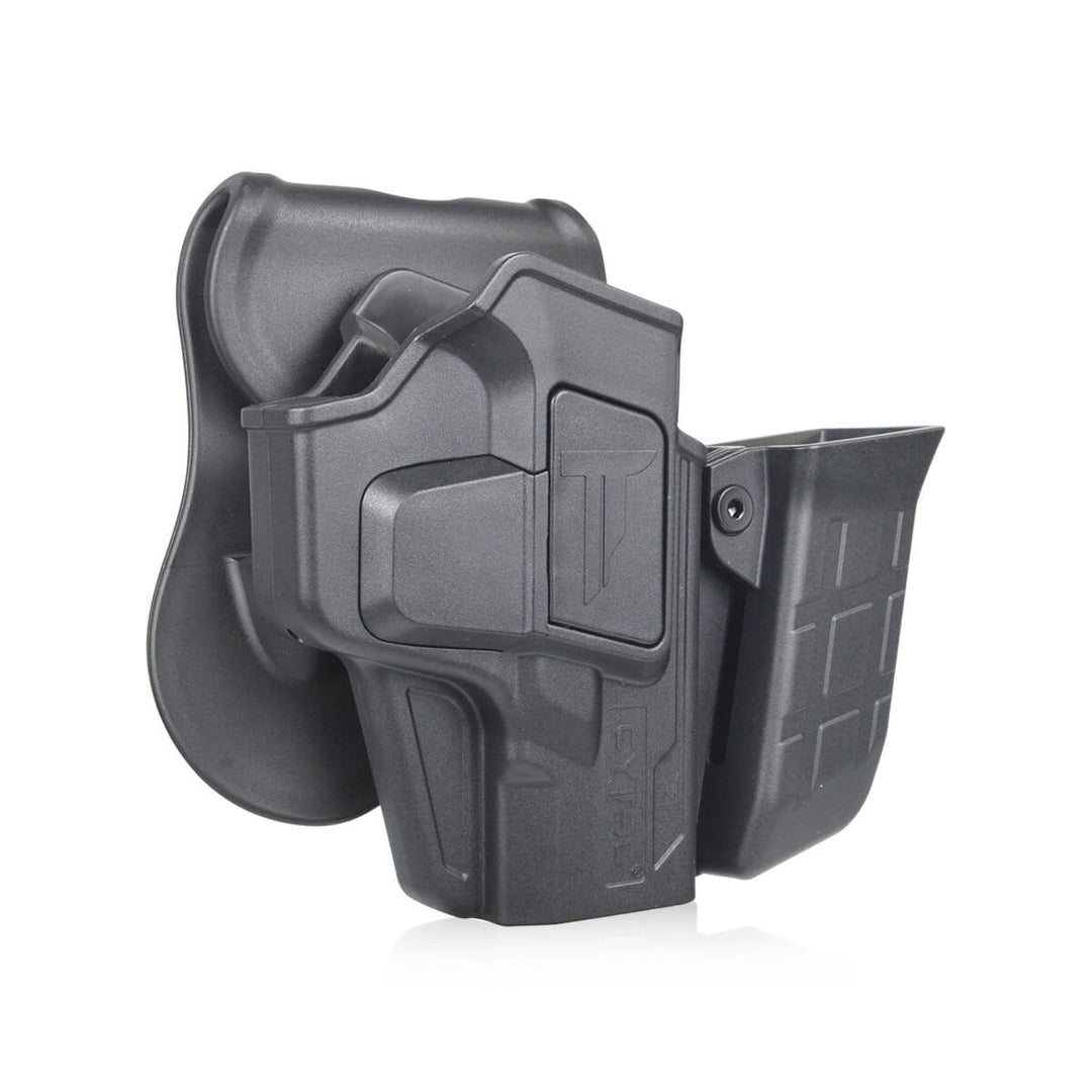 FUNDA CYTAC OWB R-DEFENDER G4 Combo con PORTA CARGADOR GLOCK 19, 19X, 25, 23, 32