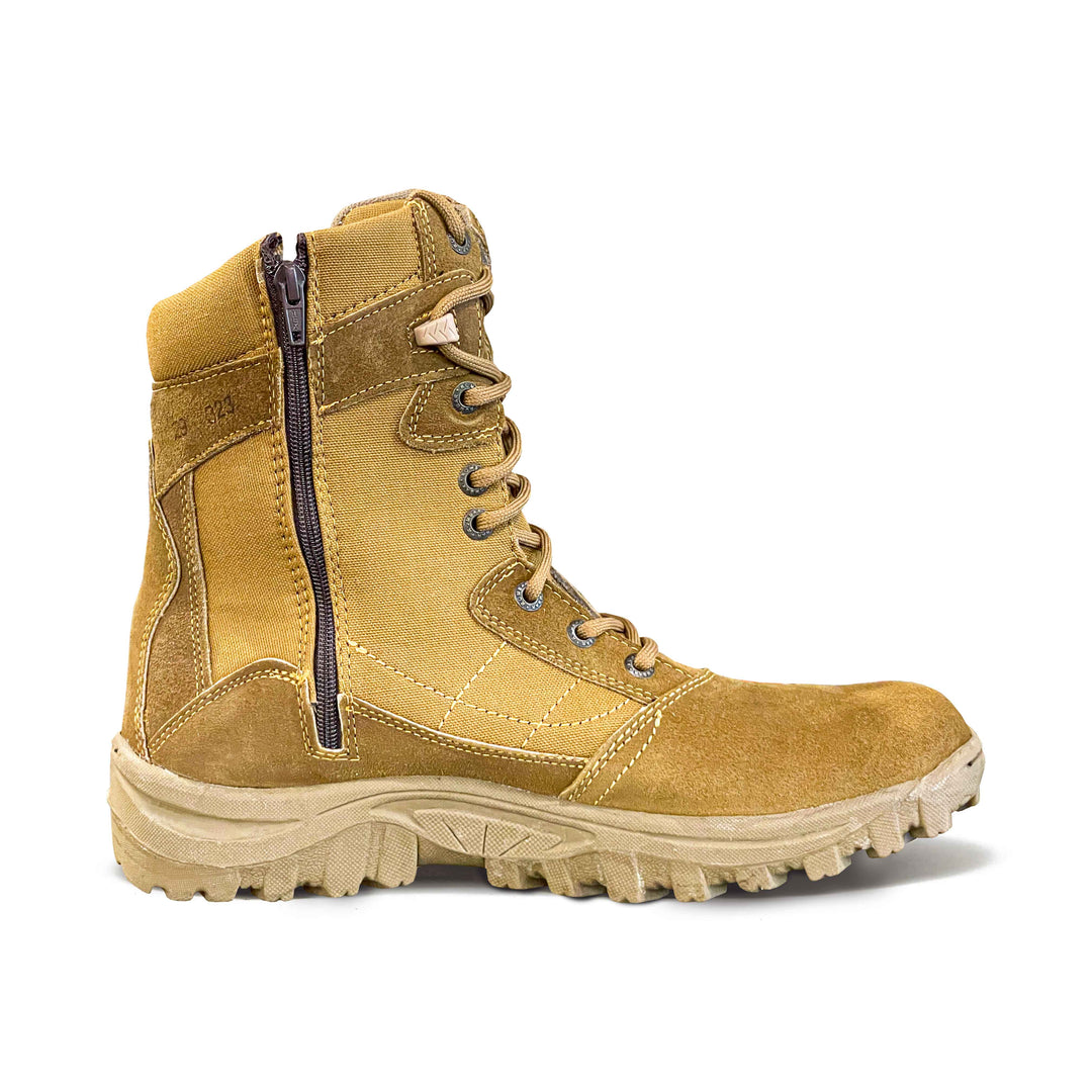 BOTA 30.8 DE COMBATE COYOTE SIDE ZIP SUELA PATA DE PERRO