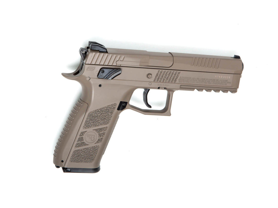 Pistola CO2 CZ P-09 FDE 492 fps cal 4.5mm BLOWBACK ASG DIABOLOS Y MUNICIONES