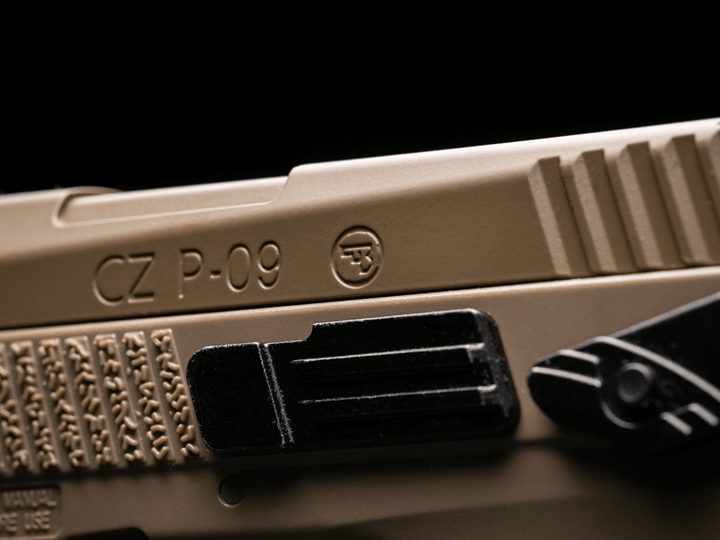 Pistola CO2 CZ P-09 FDE 492 fps cal 4.5mm retroceso ASG DIABOLOS Y MUNICIONES