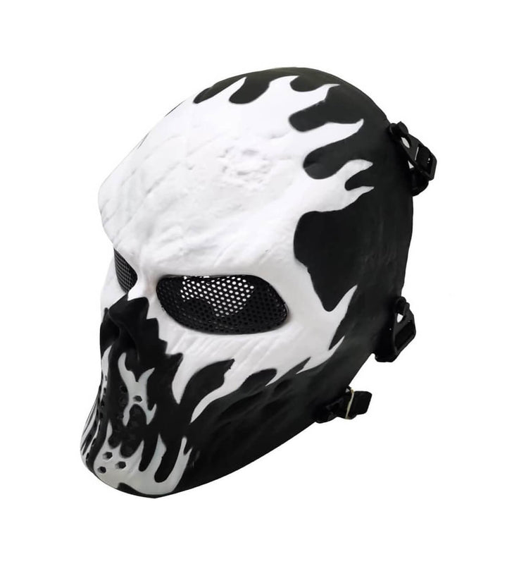 MASCARA AIRSOFT SKULL BLANCO Y NEGRO