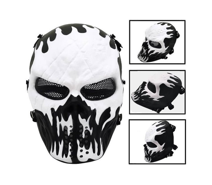 MASCARA AIRSOFT SKULL BLANCO Y NEGRO