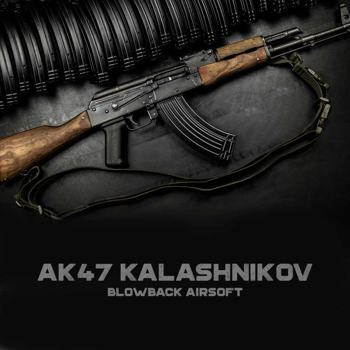 Rifle AK47 Kalashnikov Blowback airsoft combo con cargador y BATERIA