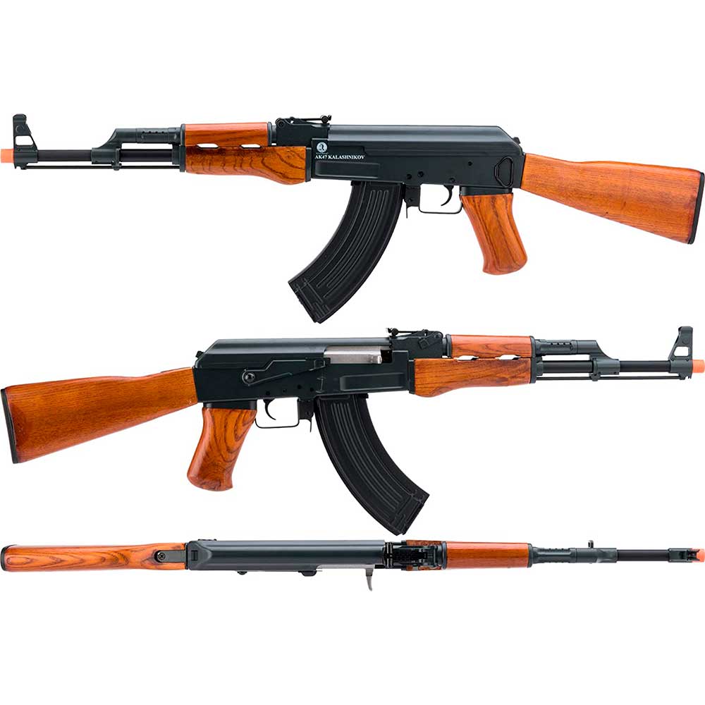 Rifle AK47 Kalashnikov Blowback airsoft combo con cargador y BATERIA