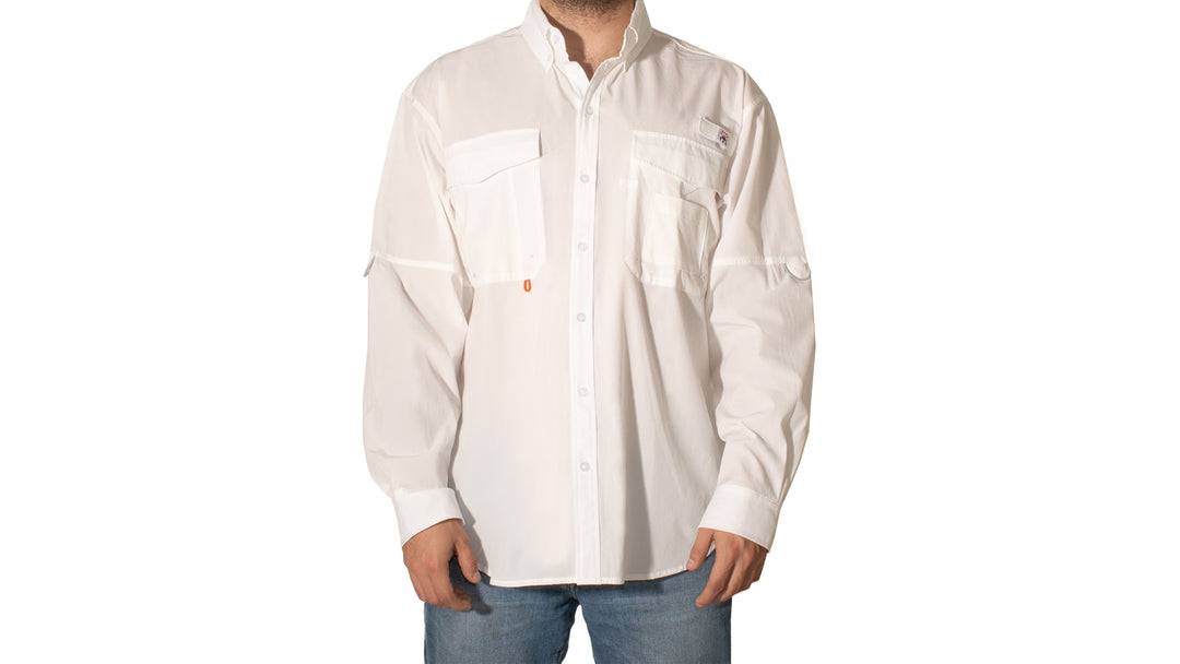 CAMISA FISHING WHITE MANGA LARGA