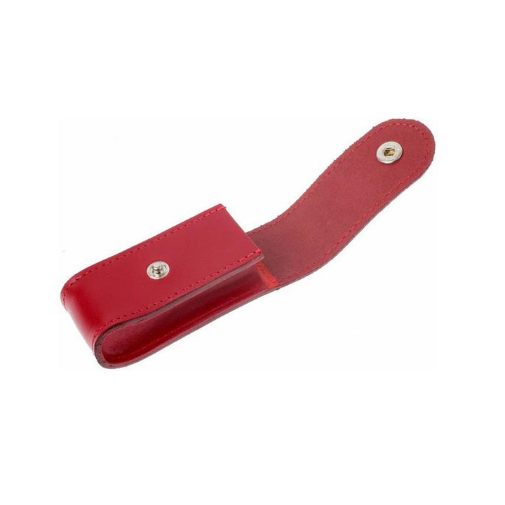 FUNDA CINTURON PIEL ROJA PARA NAVAJAS 91MM