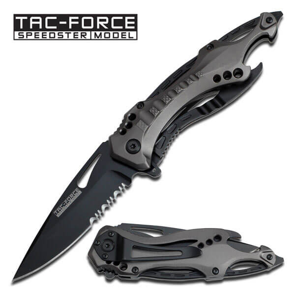 NAVAJA APERTURA ASISTIDA TAC-FORCE TF-705GY TACTICAL SPRING ASSISTED KNIFE - El Viajero del Norte