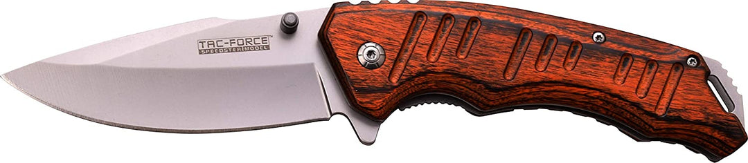 NAVAJA APERTURA ASISTIDA TAC-FORCE TF-923PW MANGO DE MADERA - El Viajero del Norte