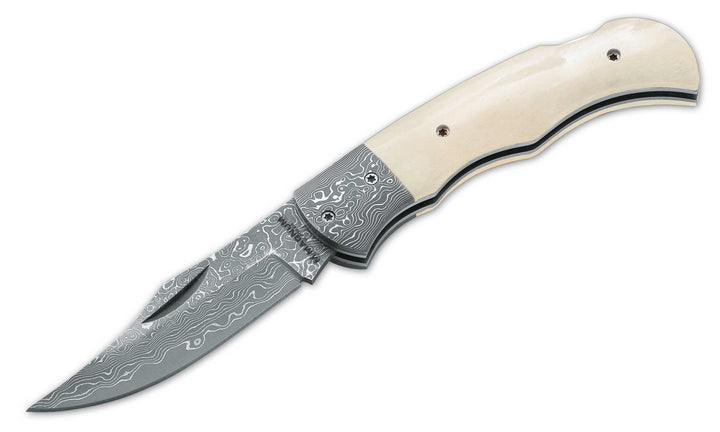 NAVAJA MAGNUM BOKER DAMASCUS BONE - El Viajero del Norte