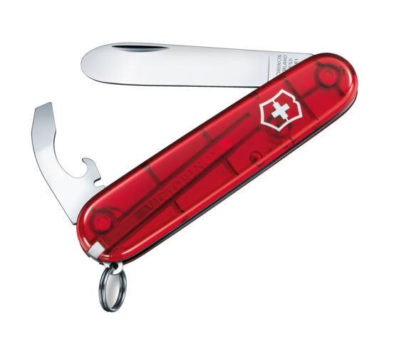 NAVAJA MY FIRST VICTORINOX Rojo Translúcido Con 8 Funciones - El Viajero del Norte