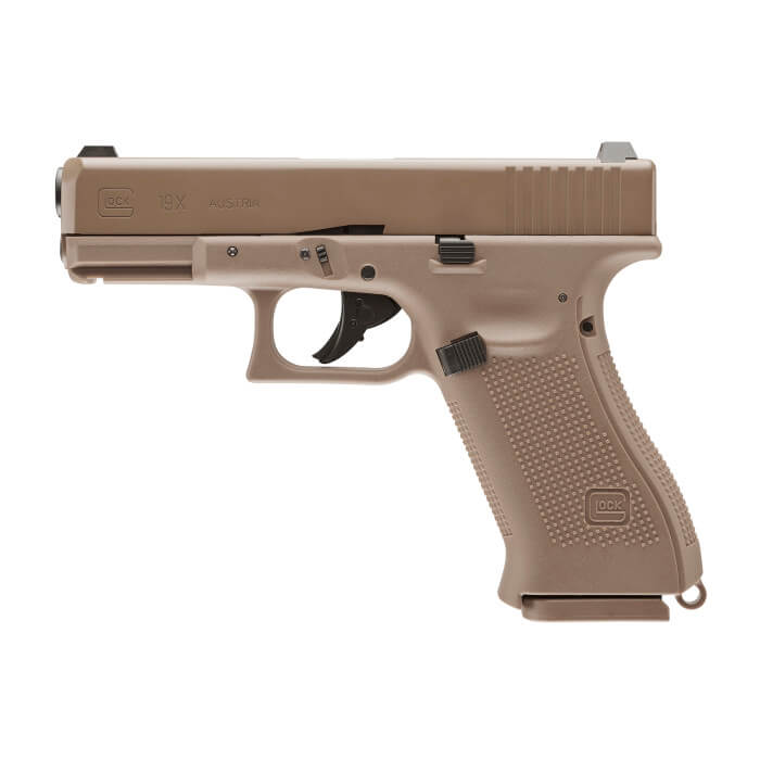 PISTOLA GLOCK G19X COYOTE CO2 CALIBRE 4.5 Blowback