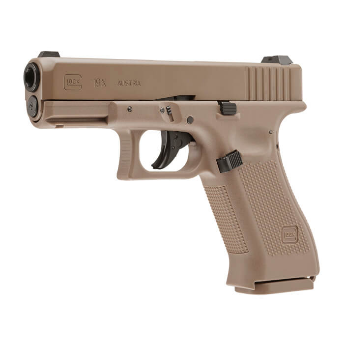 PISTOLA GLOCK G19X COYOTE CO2 CALIBRE 4.5 Blowback