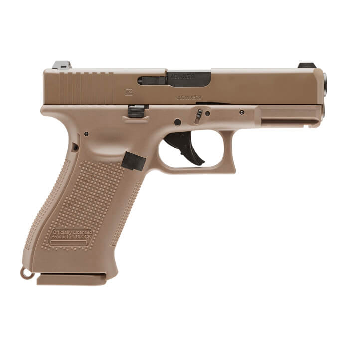 PISTOLA GLOCK G19X COYOTE CO2 CALIBRE 4.5 Blowback