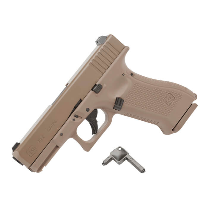 PISTOLA GLOCK G19X COYOTE CO2 CALIBRE 4.5 Blowback