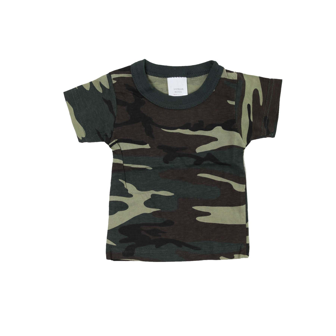 PLAYERA DE BEBE CAMO WOODLAND