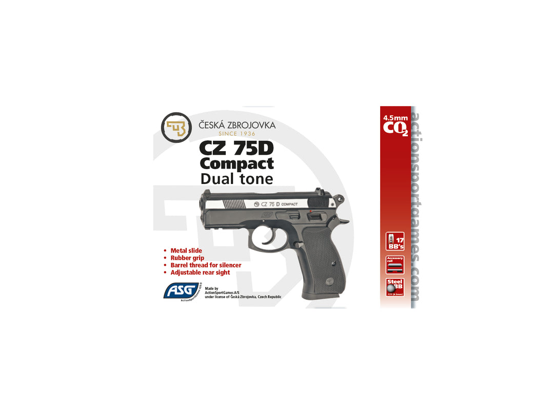 Pistola CZ 75D Compact Bitono 406 fps cal 4.5mm