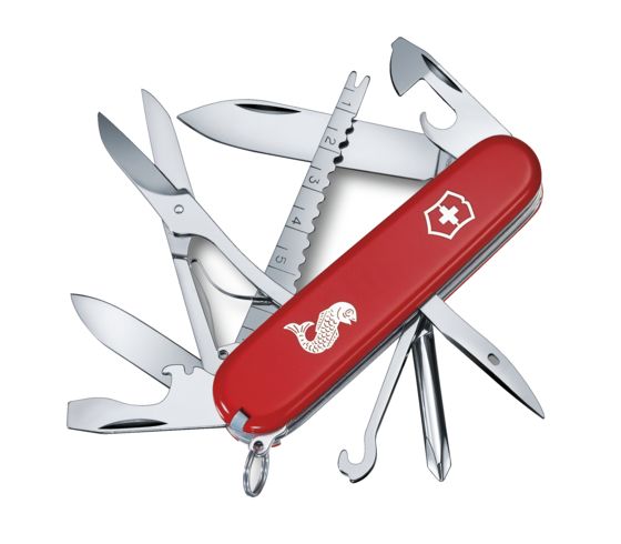 NAVAJA VICTORINOX FISHERMAN Color Rojo Con 15 Funciones - El Viajero del Norte